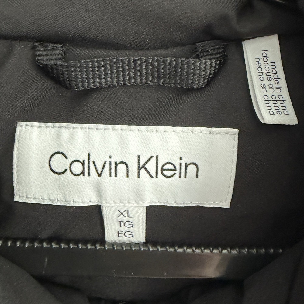 Calvin Klein Womens Black Sleeveless Zipped Pockets Full-Zip Puffer Vest Size XL - Picture 2 of 9